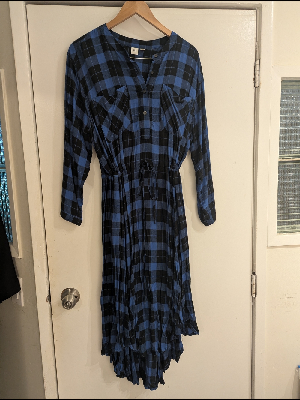 GAP Blue and Black Plaid Dress